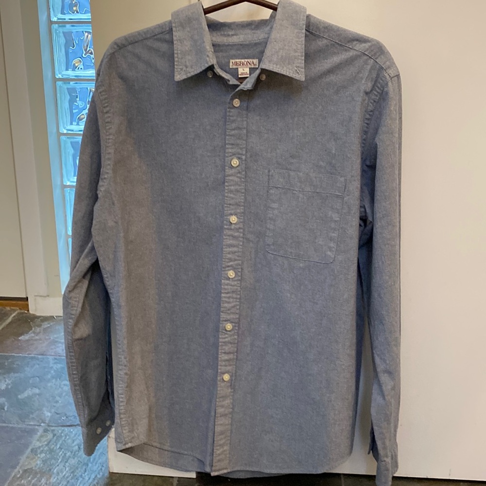 Nice gray button down for fall!